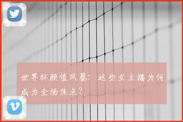 世界杯颜值风暴：这些女主播为何成为全场焦点？